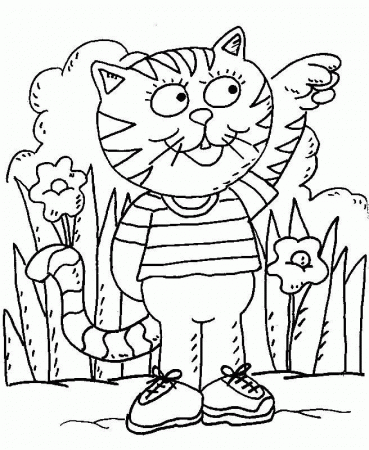 Funny Cat Coloring Sheets