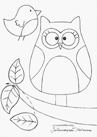 Owl template | Adult and Children's Coloring Pages