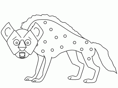 HYENA MASK Colouring Pages