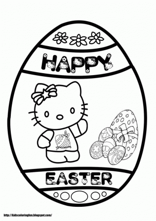 and print cute little cat with spring flower coloring pages 