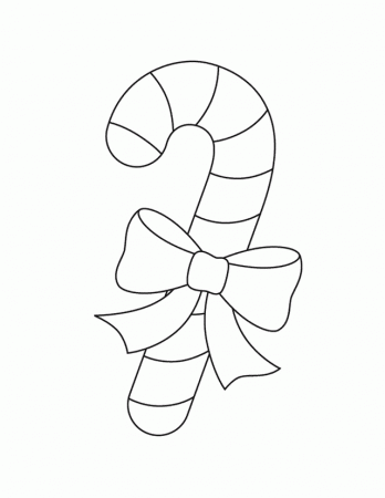 Candy cane - Free Printable Coloring Pages