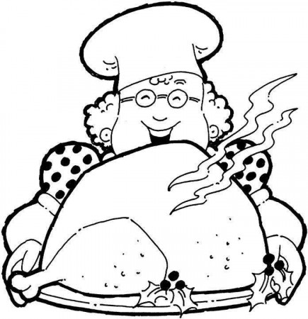 Happy Thanksgiving Day Dinner Coloring Pages