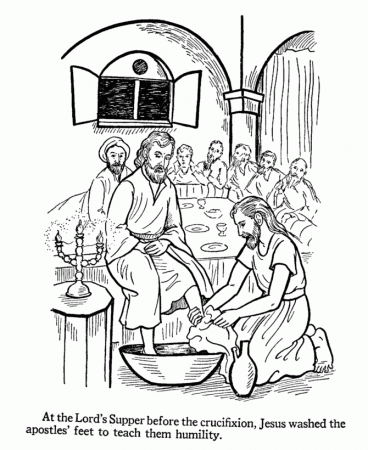 Maundy Thursday Colouring Pages