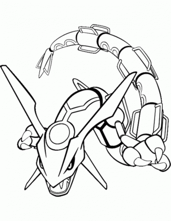 Rayquaza pokemon Colouring Pages