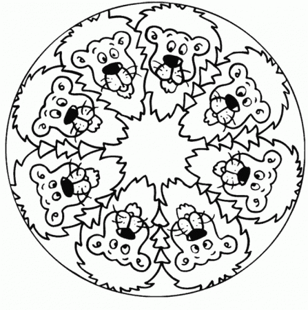 Mandala The King Lion Coloring Pages - Mandala Coloring Pages 