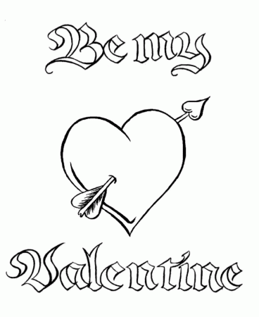 Valentine's Day Hearts Coloring Pages - Valentine heart with an 
