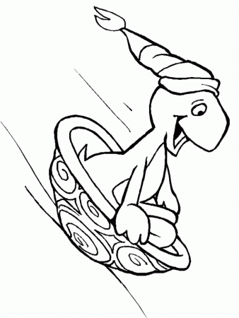 Sledding Coloring Page Images & Pictures - Becuo