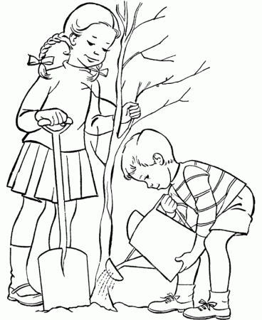 Arbor Day Coloring Pages | Coloring
