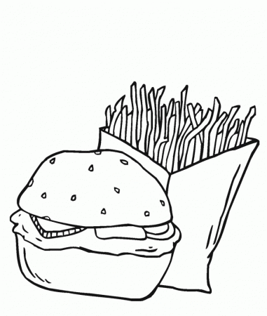 Related Pictures Junk Food Fries Coloring Pages Is Part Of Food 