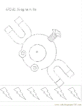 magnemite Colouring Pages
