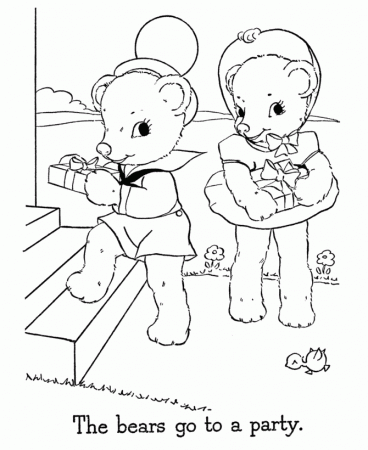 Teddy Bear Coloring Pages | Free Printable Boy and Girl Teddy Bear 