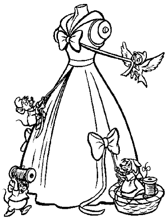 Cinderella coloring pages - Cinderella - Disney - cute princess 