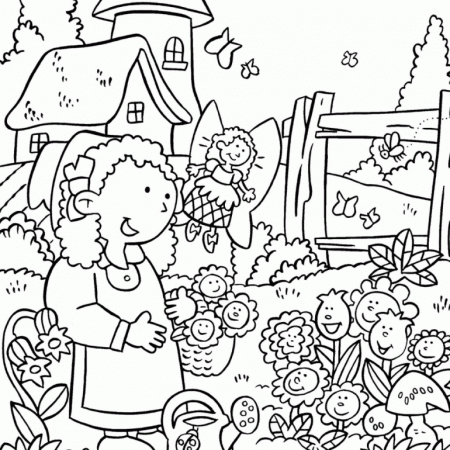 Daisy Flower Garden Coloring Pages | Online Coloring Pages