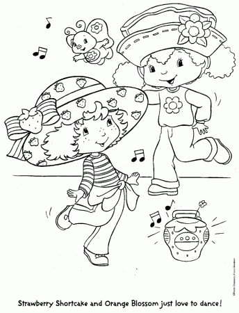 strawberry shortcake coloring page -