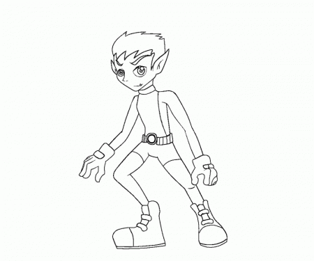 12 Beast Boy Coloring Page