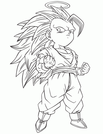 Dragon Ball Z Gotenks Coloring Page Free Printable Coloring Pages 