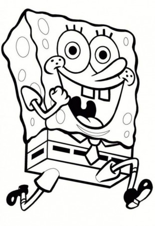 Download Coloring Pages Spongebob Running Or Print Coloring Pages 