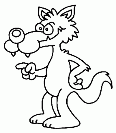 cartoon wolf coloring pages for kids | Great Coloring Pages
