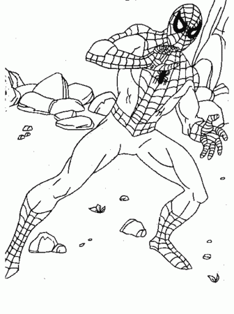 spiderman coloring printable picture