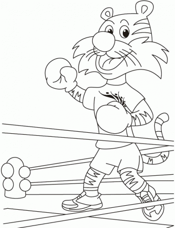 Boxing Wrestling Coloring Pages