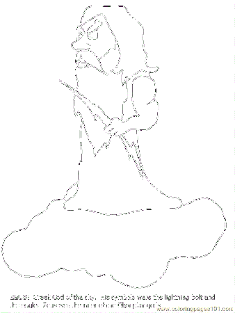 Coloring Pages Greece Zeus (Countries > Greece) - free printable 