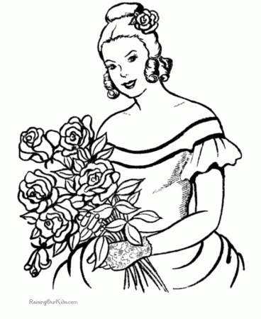 Free Flower Coloring Pages - 006