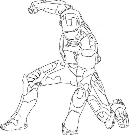 Iron Man Ready To Fight Coloring Page | Iron Man
