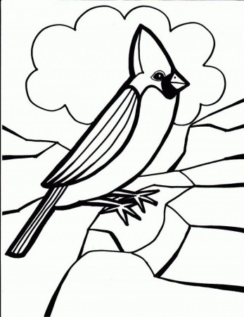 New Coloring Of Cardinal Bird Inspiration | ViolasGallery.
