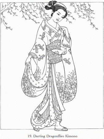 Childhood Education: Japanese Kimono Coloring Pictures - News 