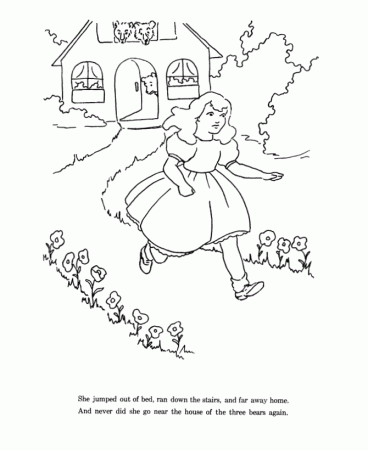 Goldilocks and the Three Bears Coloring Pages | Goldielocks woke 