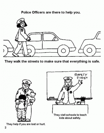 police safetpolice safety Colouring Pages