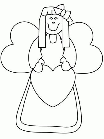 kneeling girl Colouring Pages