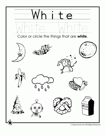 Color White Worksheet | Classroom Jr.