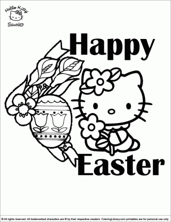 Easter Cartoon coloring picture
