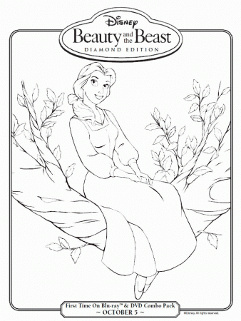 Beauty and the Beast Belle Coloring Page : Printables for Kids 