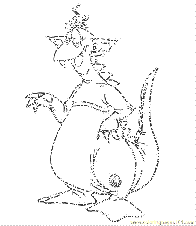 Coloring Pages Goofy Dragon (Cartoons > Goofy) - free printable 