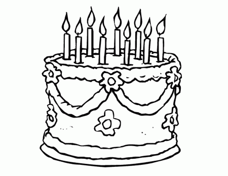 Coloring Pages: fancy birthday cake coloring page fancy birthday 