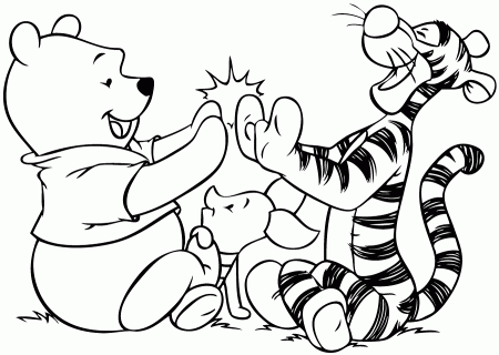 Popular Character Free Coloring Activity: Winnie the Pooh: Pooh 