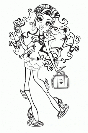 Lagoona Blue Love Fashion Coloring Pages - Monster High Coloring 