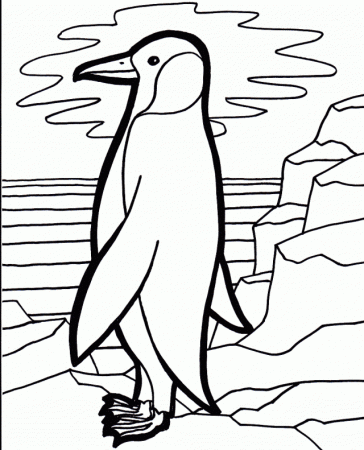 Lonely Penguin Coloring Page Kids Coloring Page 183549 Coloring 