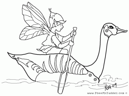 Goose Float Coloring Page