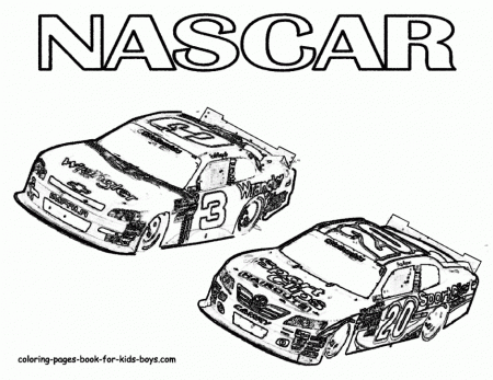 NASCAR Coloring Page Of Dale Earnhardt Jr Vs Joey Logano 160627 