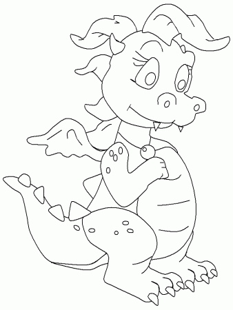 Fantasy Dragon Coloring Pages Online For Kids #
