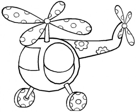 Free Transportation Helicopter Colouring Pages For Toddler #
