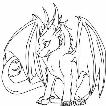 Cute Baby Dragon Coloring Pages | 99coloring.com