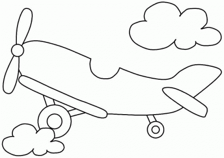 Printable Coloring Pages Transportation Air Plane For Kids & Girls - #