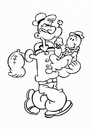 Popeye The Sailor Man Coloring Pages | 99coloring.com
