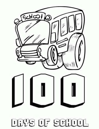100th Day Coloring Page