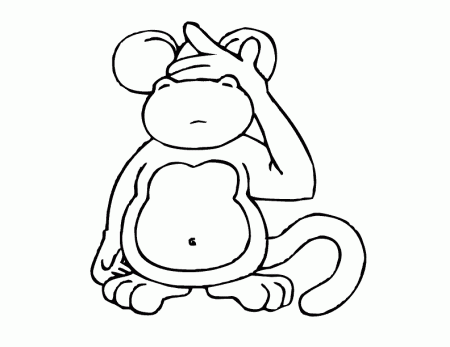 Coloring Pages: monkey see no cartoon coloring page monkey see no 