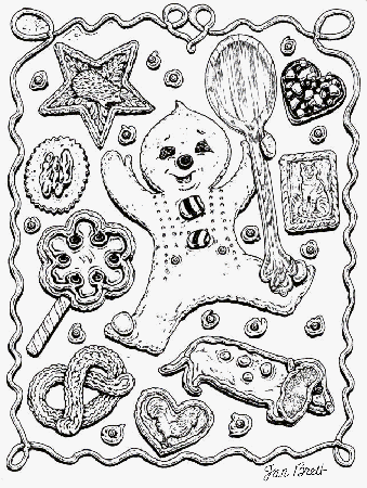 Gingerbread Baby Coloring Page